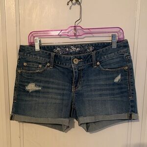 Express Dark Blue Jean Shorts